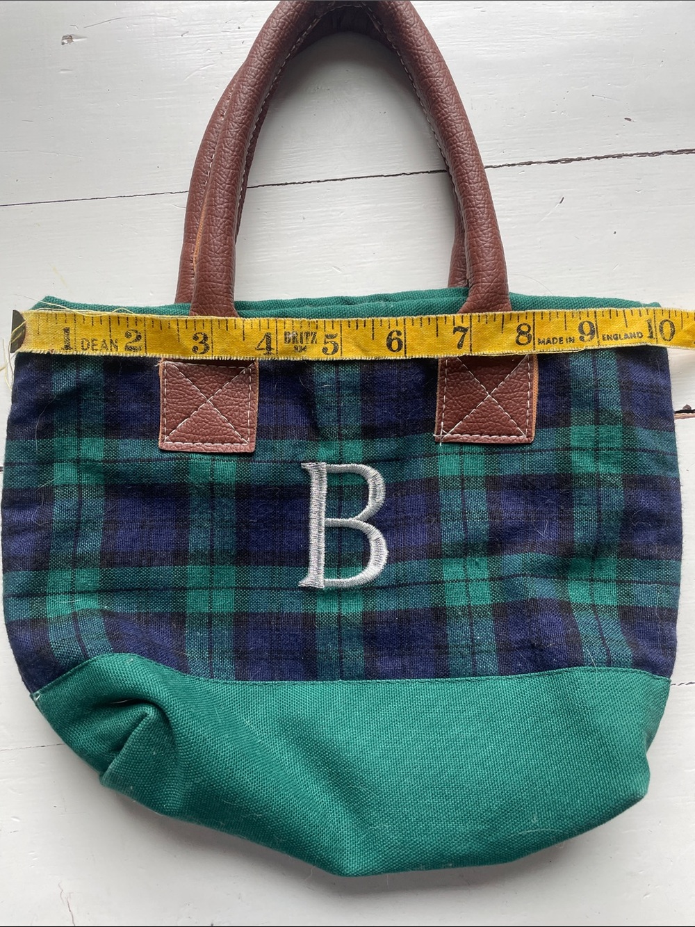 Small Plaid Tote Bag